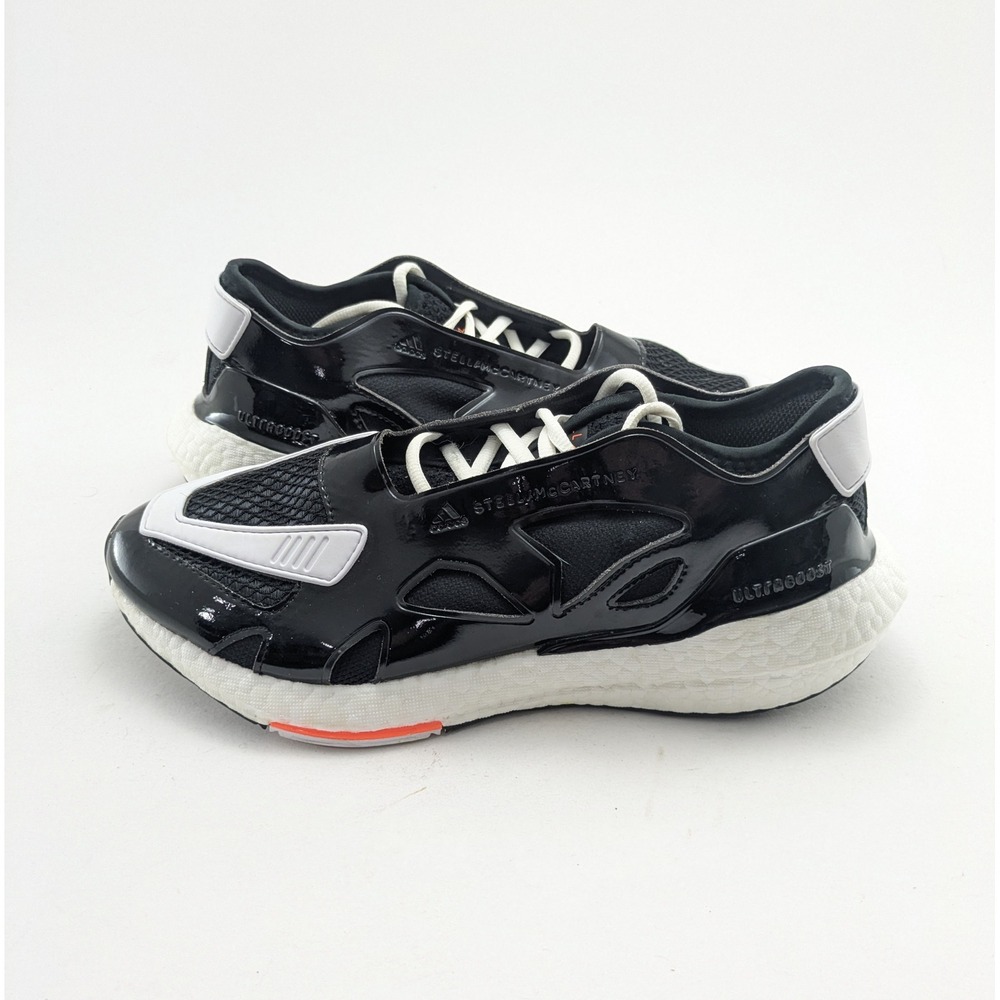 Womens Adidas Stella McCartney Ultraboost 22 Black White Orange Shoes Size 9.5